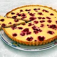 recette Tarte au citron et framboises