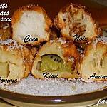 recette Mes petits Beignets aux fruits frais et aux fruits secs