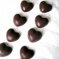 recette Petits coeurs choco/marrons