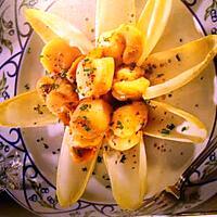 recette Barquettes d'endives aux pétoncles