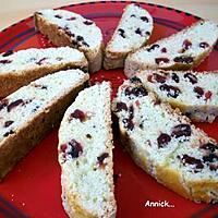 recette croquants aux cranberries