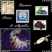 recette bavarois poire & myrtilles