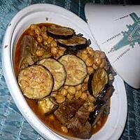 recette Tajine au pois chiche et aubergine