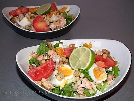 Salade de saumon croustillant