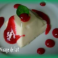 recette Panna Cotta au Basilic et coulis de Groseille