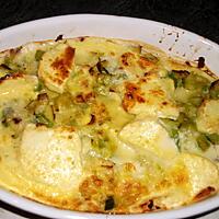 recette Gratin de carrelet aux poireaux (régime dukan)