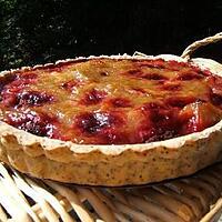 recette Tarte au pavot bleu -rhubarbe et framboise