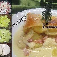 recette Tartiflette au vin blanc.