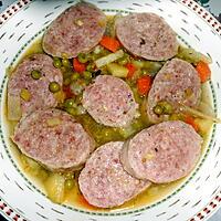 recette UNE PETITE SOUPE DE RESTES DE SAUCISSON DE LYON