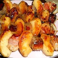 recette Brochette de magret de canard aux pommes