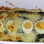 recette Épinards a la florentine gratiné a la mozzarella