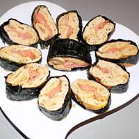 recette Maki sushi: omelette japonaise au saumon (régime dukan)