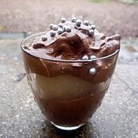 recette verrine de poire et mousse au chocolat