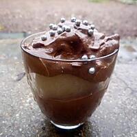 recette verrine de poire et mousse au chocolat