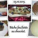 recette Bûche feuilletée au chocolat.
