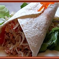 recette Tortillas aux poivrons et poulet