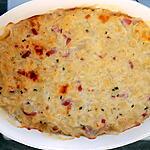 recette Gratin de chou-fleur lardons,fromage