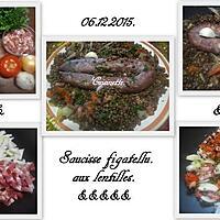 recette Saucisse figatellu aux lentilles.