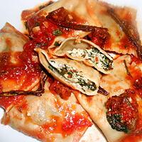 recette GROS RAVIOLI BLETTES SAUVAGES ET BROCCIU