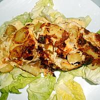 recette OMELETTE AU CONFIT D'OIGNONS ET POMMES DE TERRE