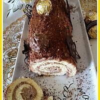 recette Bûche roulée au férréro rocher