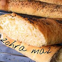 recette Baguettes sans pétrissage au beurre fondu