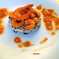 recette Gambas & son coulis de tomates épicé