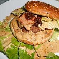 recette SANDWICH BURGER AU FOIE GRAS