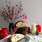 recette Julekake, "gâteau de Noël" brioché norvégien aux fruits secs et confits, parfumé à la cardamome