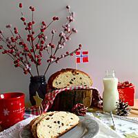 recette Julekake, "gâteau de Noël" brioché norvégien aux fruits secs et confits, parfumé à la cardamome