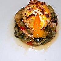 recette Oeuf pané sur lit de ratatouille