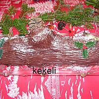 recette Buche de Noël  à la mousse au chocolat noir