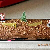 recette Bûche chocolat framboises