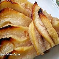 recette TARTE AUX POIRES AUX AMANDES, sans gluten, sans beurre, sans lait, sans sucre