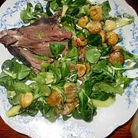 recette assiette roti chevreuil,  reste  du plat      cuisson  de   papilles et  pupilles
