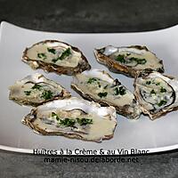 recette Huîtres à la Crème & au Vin Blanc