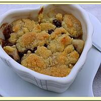 recette Crumble poires chocolat