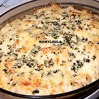 recette Gratin de poisson au chou fleur et champignons