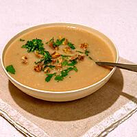 recette Soupe de céleri aux châtaignes et noix