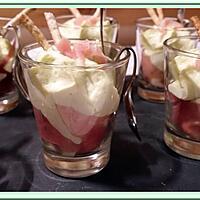 recette Verrines de Serrano à l'espuma de fèves