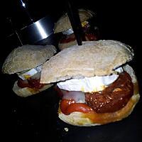 recette Mini burger *apéritif* au chorizo et chévre