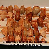 recette Boudin Blanc & Pommes en Brochettes