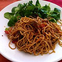 recette wok porc légumes et nouilles chinoises