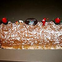 recette BUCHE DE NOEL CREME AU BEURRE CHOCOLAT