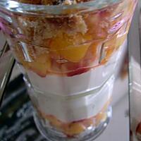 recette Petite verrine mascarpone/nectarine façon crumble