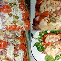 recette PIZZA DUO TOMATE ARTICHAUT/JAMBON MUNSTER