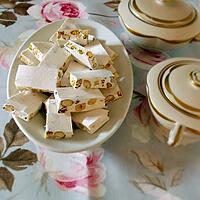 recette Nougat blanc (tendre ou dur)