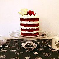 recette Red velvet naked cake aux framboises