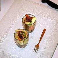 recette Verrine avocat/pomme/tomate