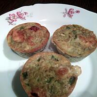 recette MUFFINS  AU QUINOA, POIVRONS, COURGETTES, CAROTTES ET CHEVRE